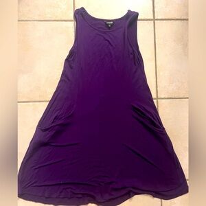 Purple Sleeveless Dress With Pockets- Size XS
